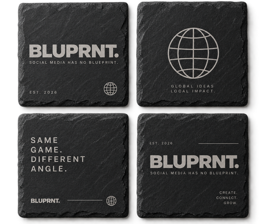BLUPRNT. Slate Coasters - Set of 4